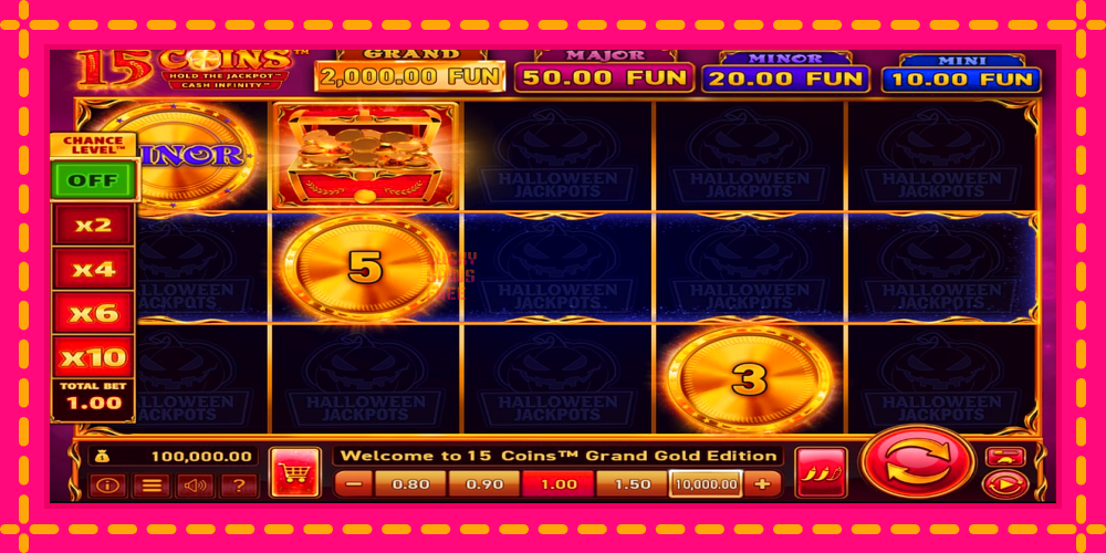 15 Coins Grand Gold Edition Halloween Jackpot - thiết bị chơi game với phần thưởng độc đáo, hình ảnh 1