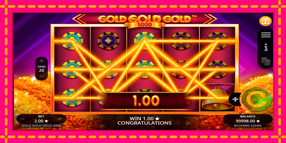 Gold Gold Gold 5000 - thiết bị chơi game với phần thưởng độc đáo, hình ảnh 2