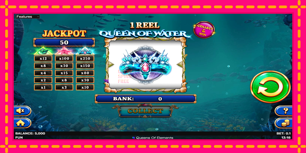 1 Reel Queen of Water - thiết bị chơi game với phần thưởng độc đáo, hình ảnh 2