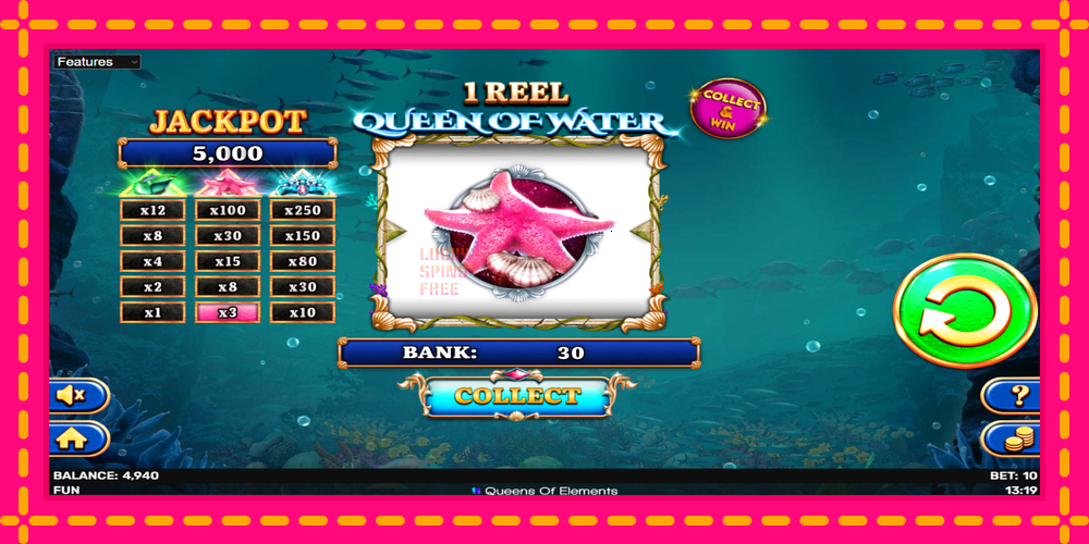 1 Reel Queen of Water - thiết bị chơi game với phần thưởng độc đáo, hình ảnh 3