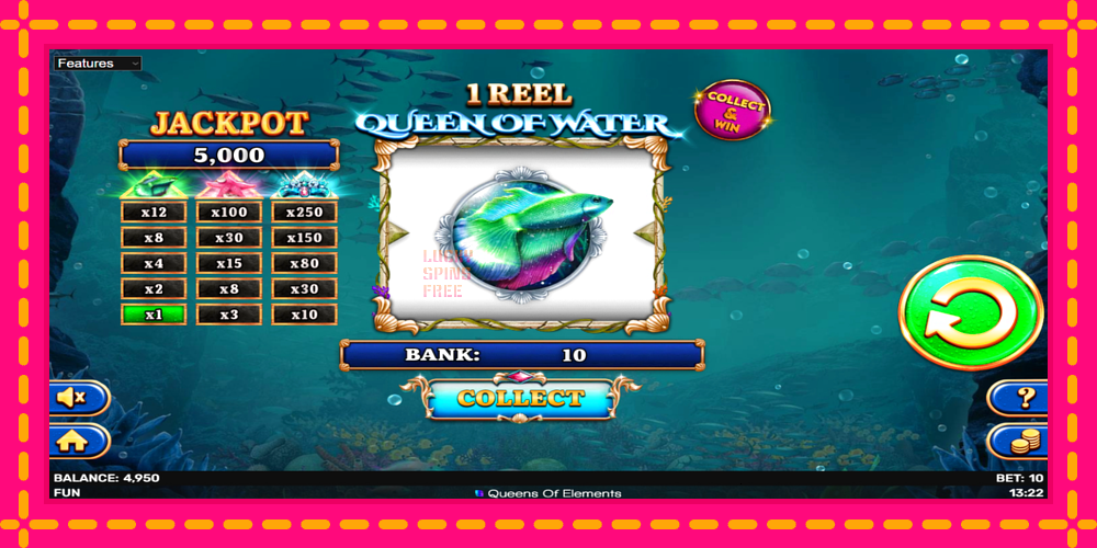 1 Reel Queen of Water - thiết bị chơi game với phần thưởng độc đáo, hình ảnh 4