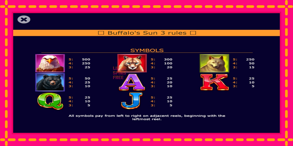 Buffalos Sun 3 - thiết bị chơi game với phần thưởng độc đáo, hình ảnh 4