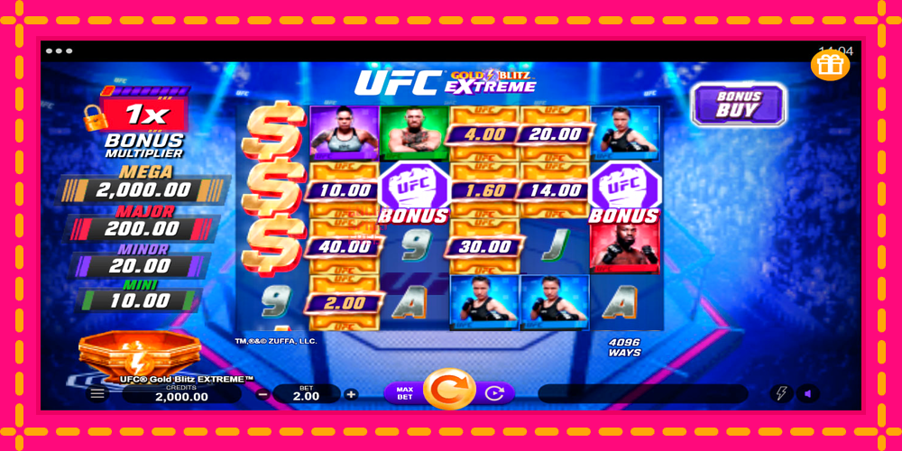 UFC Gold Blitz Extreme - thiết bị chơi game với phần thưởng độc đáo, hình ảnh 1