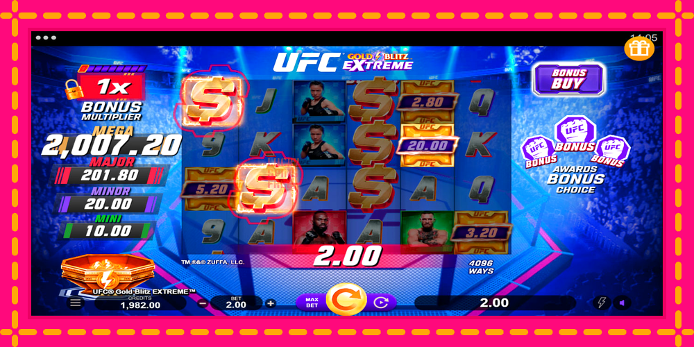 UFC Gold Blitz Extreme - thiết bị chơi game với phần thưởng độc đáo, hình ảnh 3