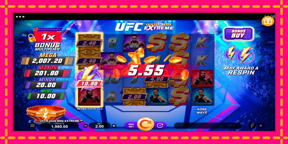 UFC Gold Blitz Extreme - thiết bị chơi game với phần thưởng độc đáo, hình ảnh 4