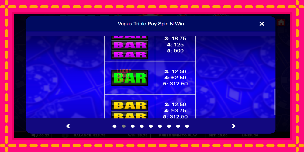 Vegas Triple Pay Spin n Win - thiết bị chơi game với phần thưởng độc đáo, hình ảnh 4