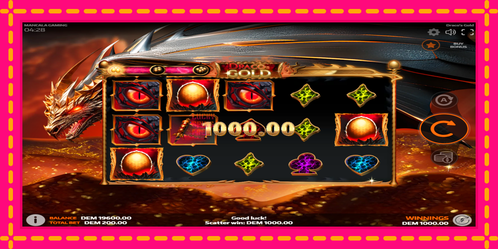 Dracos Gold - thiết bị chơi game với phần thưởng độc đáo, hình ảnh 2