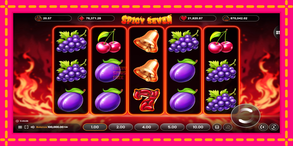 Spicy Seven 20 - thiết bị chơi game với phần thưởng độc đáo, hình ảnh 2