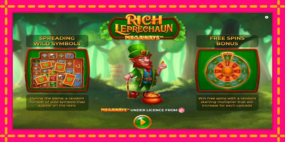 Rich Leprechaun Megaways - thiết bị chơi game với phần thưởng độc đáo, hình ảnh 1