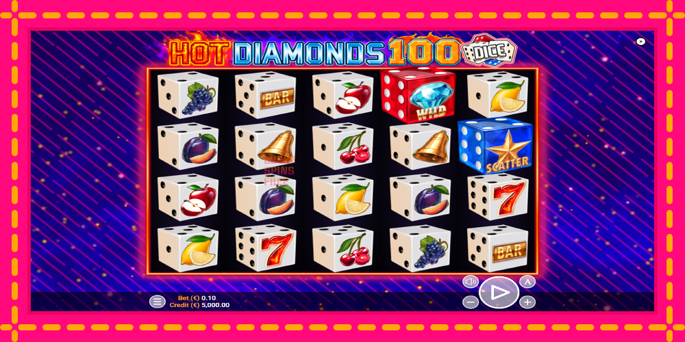 Hot Diamonds 100 Dice - thiết bị chơi game với phần thưởng độc đáo, hình ảnh 1