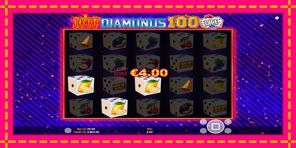 Hot Diamonds 100 Dice - thiết bị chơi game với phần thưởng độc đáo, hình ảnh 4