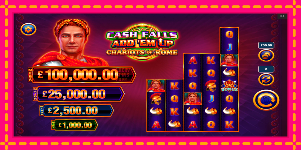 Cash Falls: Add Em Up Chariots of Rome - thiết bị chơi game với phần thưởng độc đáo, hình ảnh 2