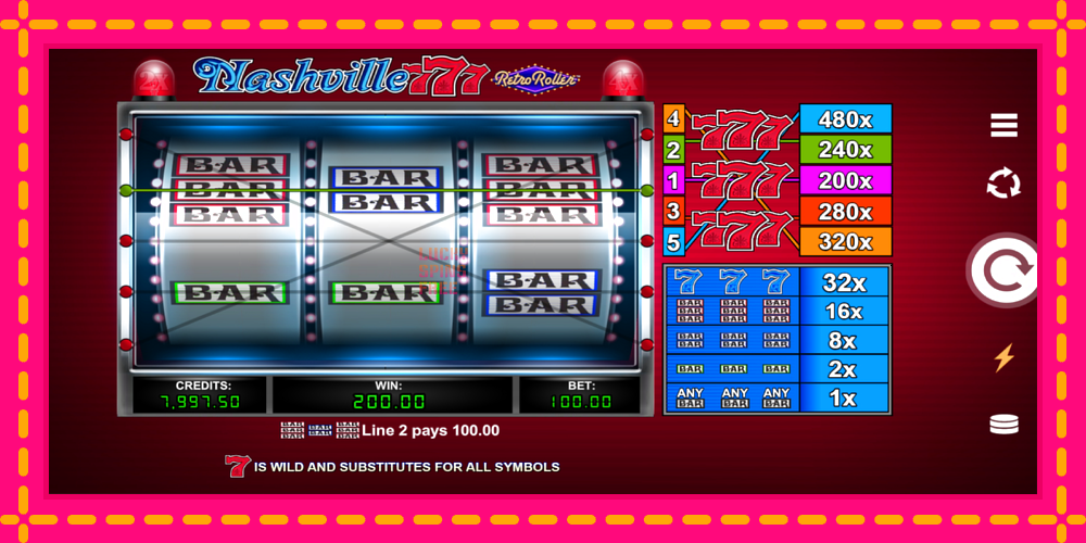 Nashville 777 Retro Roller - thiết bị chơi game với phần thưởng độc đáo, hình ảnh 4