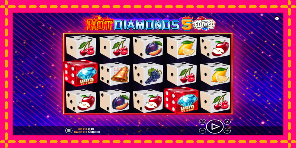 Hot Diamonds 5 Dice - thiết bị chơi game với phần thưởng độc đáo, hình ảnh 1