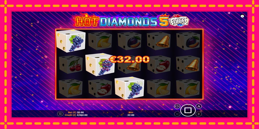 Hot Diamonds 5 Dice - thiết bị chơi game với phần thưởng độc đáo, hình ảnh 2