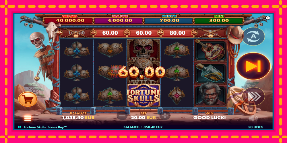 Fortune Skulls Bonus Buy - thiết bị chơi game với phần thưởng độc đáo, hình ảnh 3