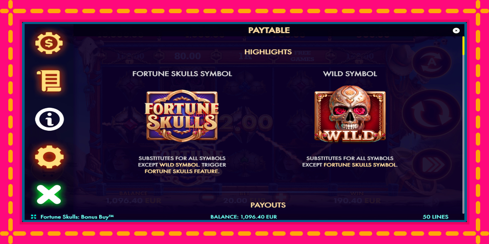 Fortune Skulls Bonus Buy - thiết bị chơi game với phần thưởng độc đáo, hình ảnh 5