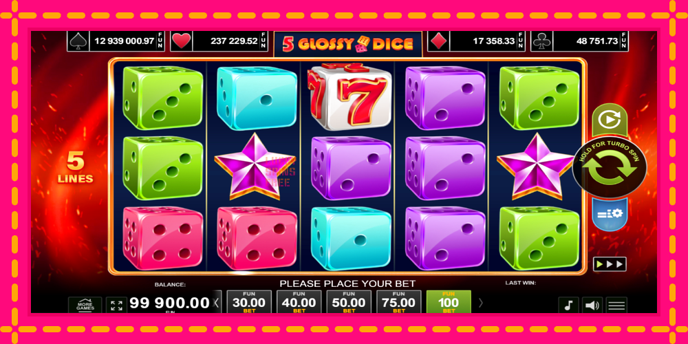 5 Glossy Dice - thiết bị chơi game với phần thưởng độc đáo, hình ảnh 1