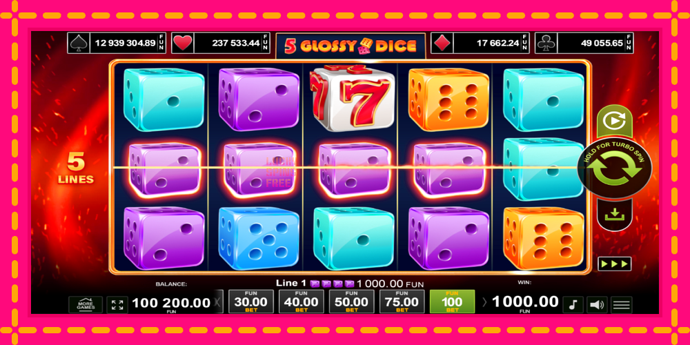 5 Glossy Dice - thiết bị chơi game với phần thưởng độc đáo, hình ảnh 3