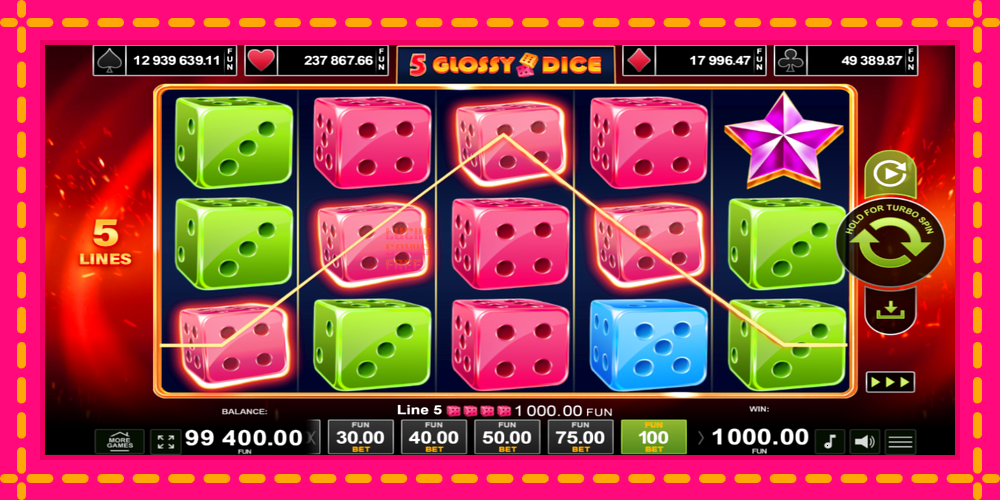 5 Glossy Dice - thiết bị chơi game với phần thưởng độc đáo, hình ảnh 4