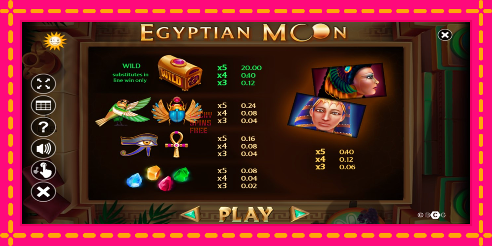 Egyptian Moon - thiết bị chơi game với phần thưởng độc đáo, hình ảnh 4