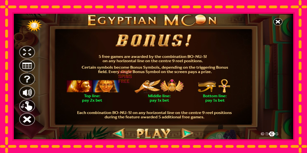 Egyptian Moon - thiết bị chơi game với phần thưởng độc đáo, hình ảnh 5