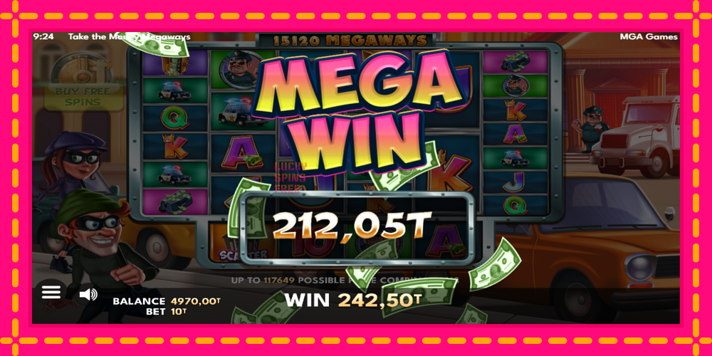 Take the Money Megaways - thiết bị chơi game với phần thưởng độc đáo, hình ảnh 5