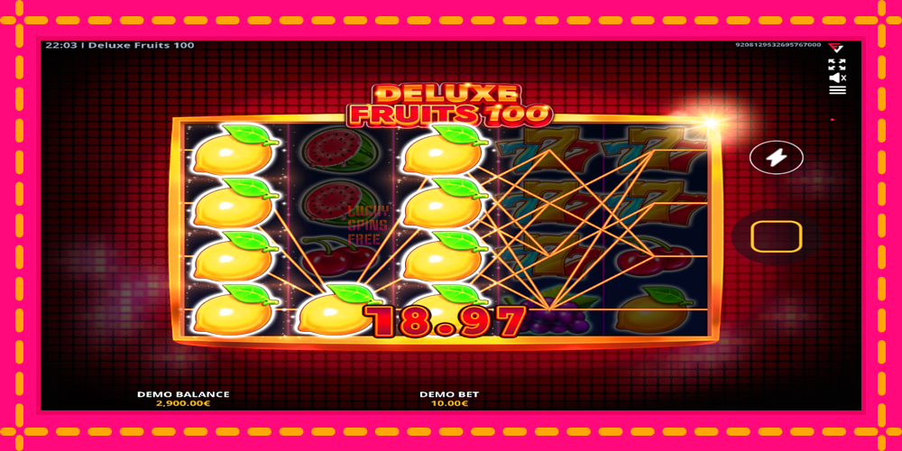 Deluxe Fruits 100 - thiết bị chơi game với phần thưởng độc đáo, hình ảnh 2