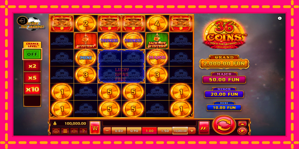 36 Coins Score The Jackpot - thiết bị chơi game với phần thưởng độc đáo, hình ảnh 2