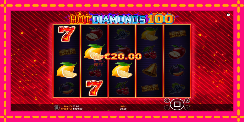 Hot Diamonds 100 - thiết bị chơi game với phần thưởng độc đáo, hình ảnh 2