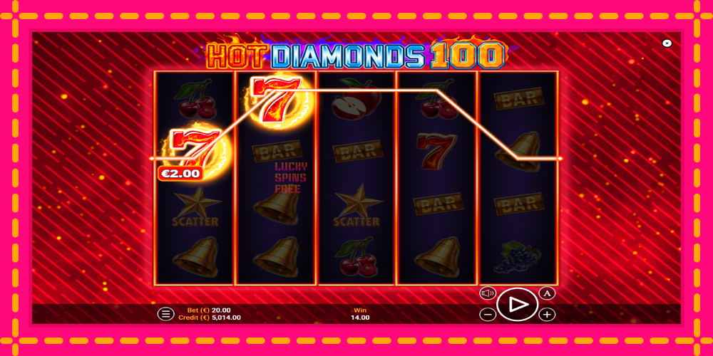 Hot Diamonds 100 - thiết bị chơi game với phần thưởng độc đáo, hình ảnh 4