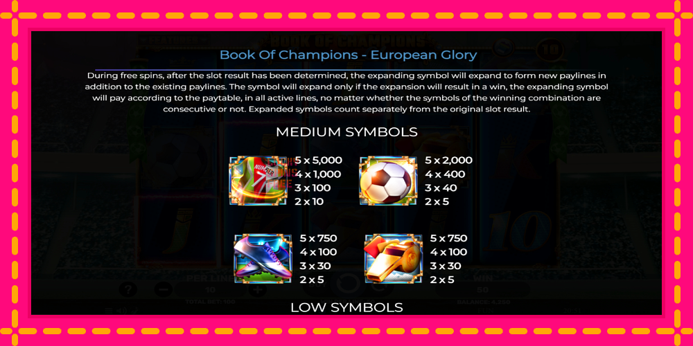 Book of Champions - European Glory - thiết bị chơi game với phần thưởng độc đáo, hình ảnh 5