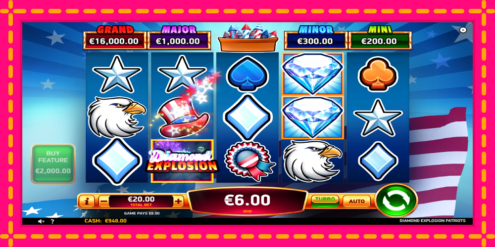 Diamond Explosion Patriots - thiết bị chơi game với phần thưởng độc đáo, hình ảnh 3