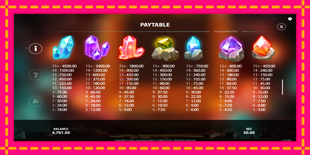 Gemstone Mine - thiết bị chơi game với phần thưởng độc đáo, hình ảnh 6