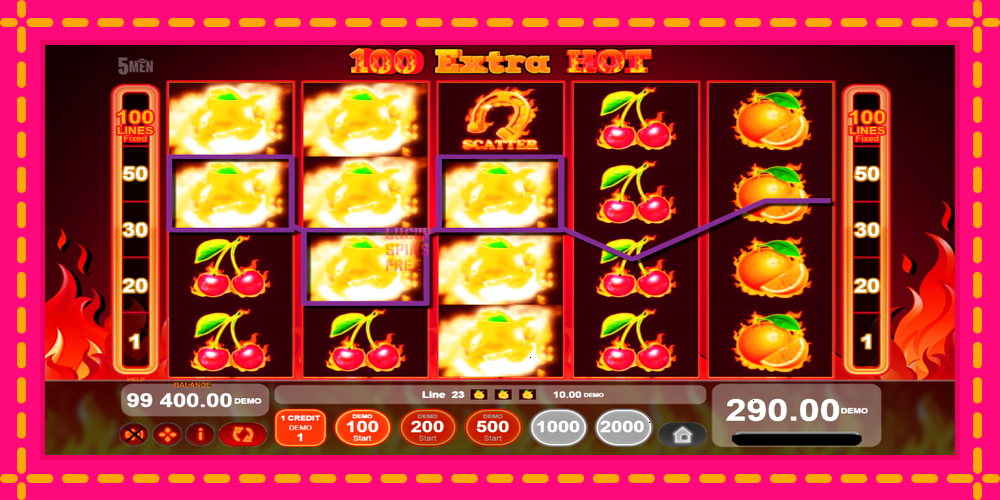 100 Extra Hot - thiết bị chơi game với phần thưởng độc đáo, hình ảnh 4