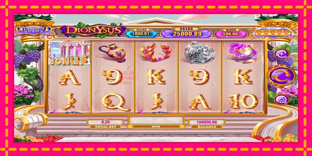 Diamond Spins Dionysus - thiết bị chơi game với phần thưởng độc đáo, hình ảnh 1