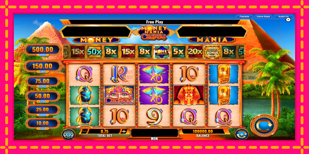 Money Mania Cleopatra - thiết bị chơi game với phần thưởng độc đáo, hình ảnh 2