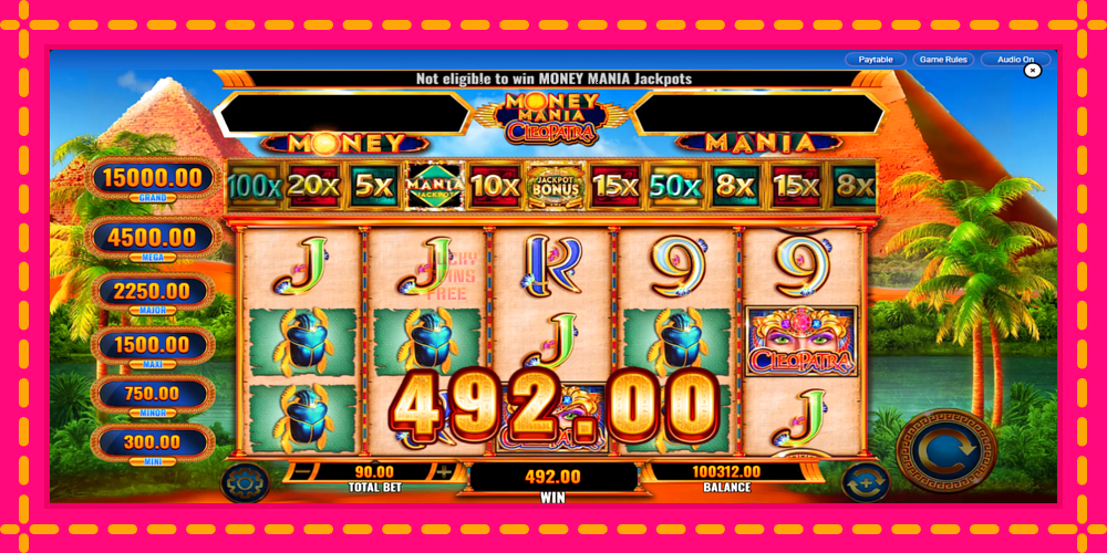 Money Mania Cleopatra - thiết bị chơi game với phần thưởng độc đáo, hình ảnh 3