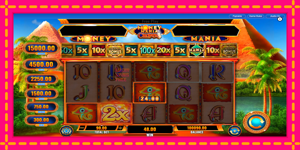 Money Mania Cleopatra - thiết bị chơi game với phần thưởng độc đáo, hình ảnh 4