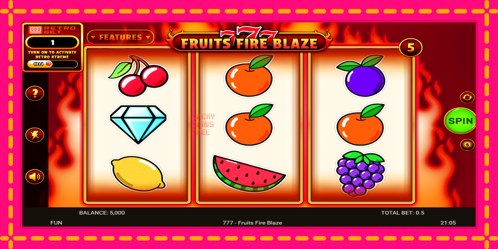 777 - Fruits Fire Blaze - thiết bị chơi game với phần thưởng độc đáo, hình ảnh 2