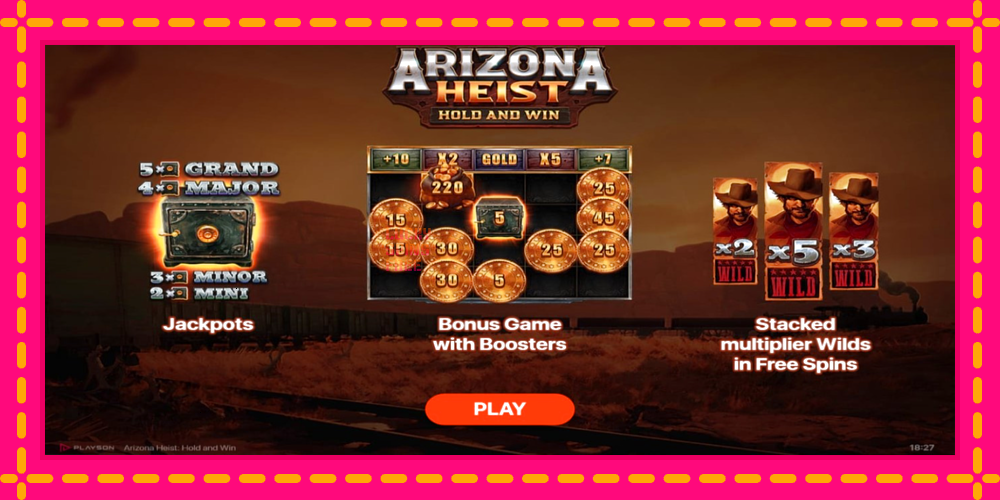 Arizona Heist - thiết bị chơi game với phần thưởng độc đáo, hình ảnh 1