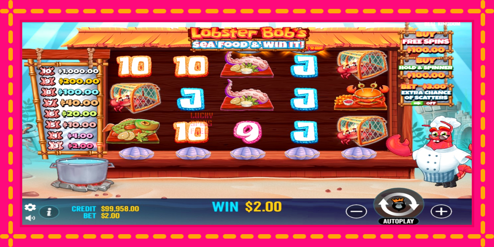 Lobster Bobs Sea Food & Win It - thiết bị chơi game với phần thưởng độc đáo, hình ảnh 3