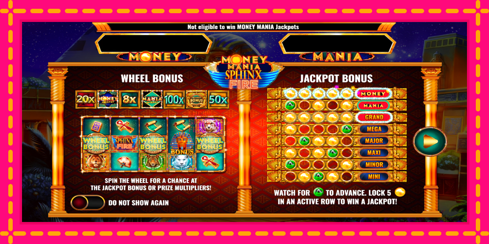 Money Mania Sphinx Fire - thiết bị chơi game với phần thưởng độc đáo, hình ảnh 1