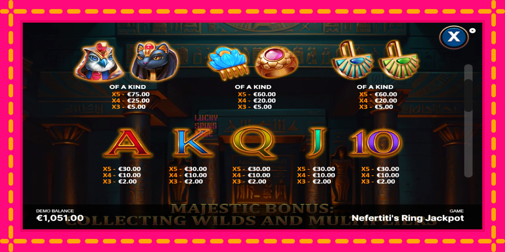 Nefertitis Ring Jackpot - thiết bị chơi game với phần thưởng độc đáo, hình ảnh 6