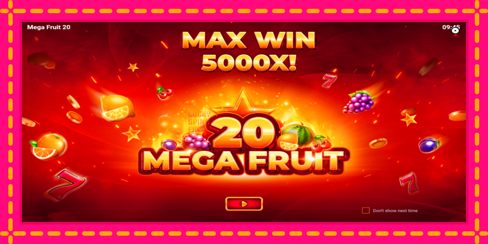 Mega Fruit 20 - thiết bị chơi game với phần thưởng độc đáo, hình ảnh 1