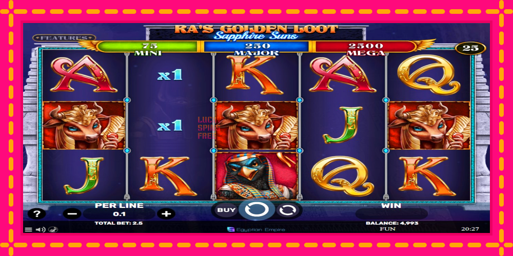 Ras Golden Loot - Sapphire Suns - thiết bị chơi game với phần thưởng độc đáo, hình ảnh 2