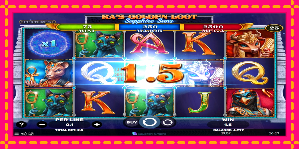 Ras Golden Loot - Sapphire Suns - thiết bị chơi game với phần thưởng độc đáo, hình ảnh 3