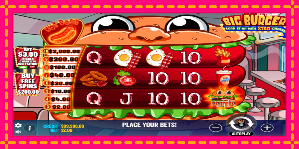 Big Burger Load it up with Xtra Cheese - thiết bị chơi game với phần thưởng độc đáo, hình ảnh 2