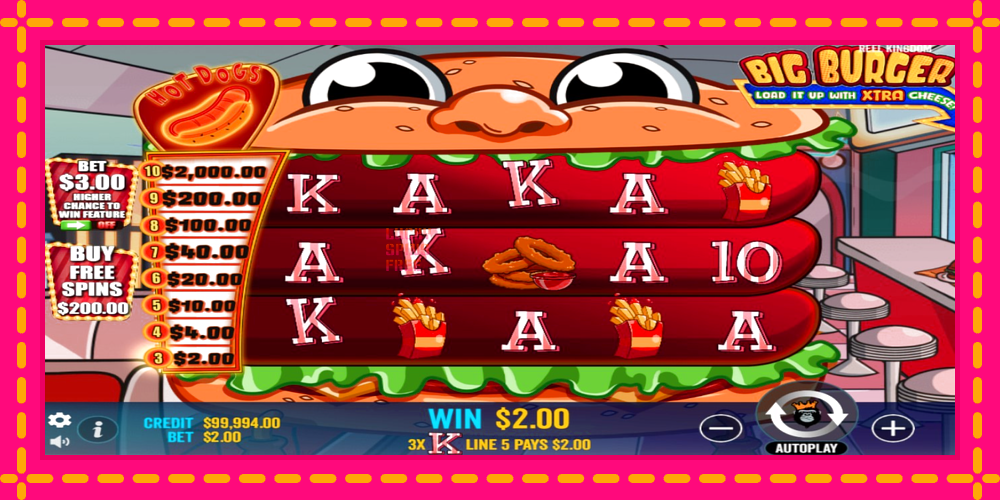 Big Burger Load it up with Xtra Cheese - thiết bị chơi game với phần thưởng độc đáo, hình ảnh 3