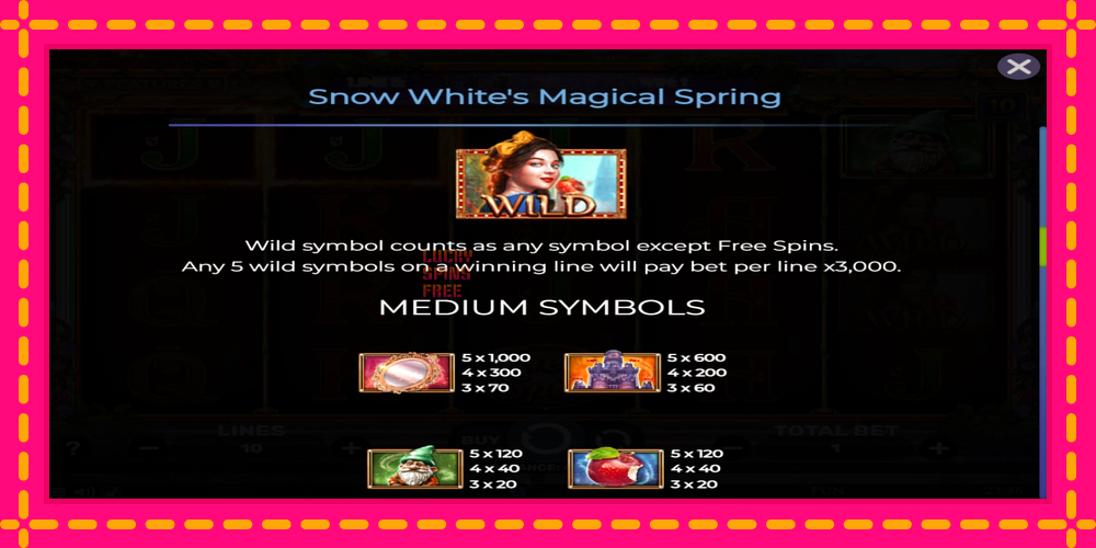 Snow Whites Magical Spring - thiết bị chơi game với phần thưởng độc đáo, hình ảnh 5